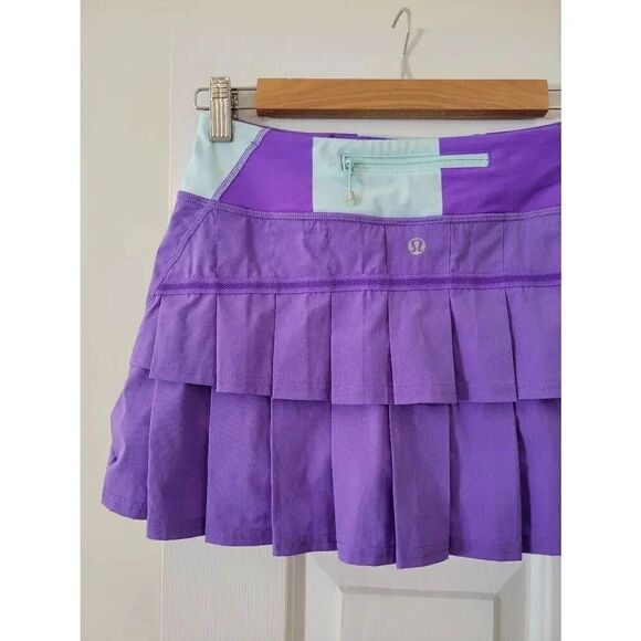 Lululemon Pacesetter Skirt 4 Aqua Purple - Picture 3 of 7